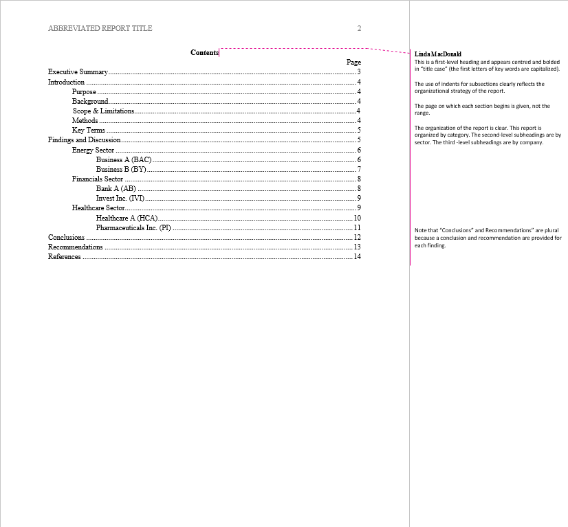 Table of Contents