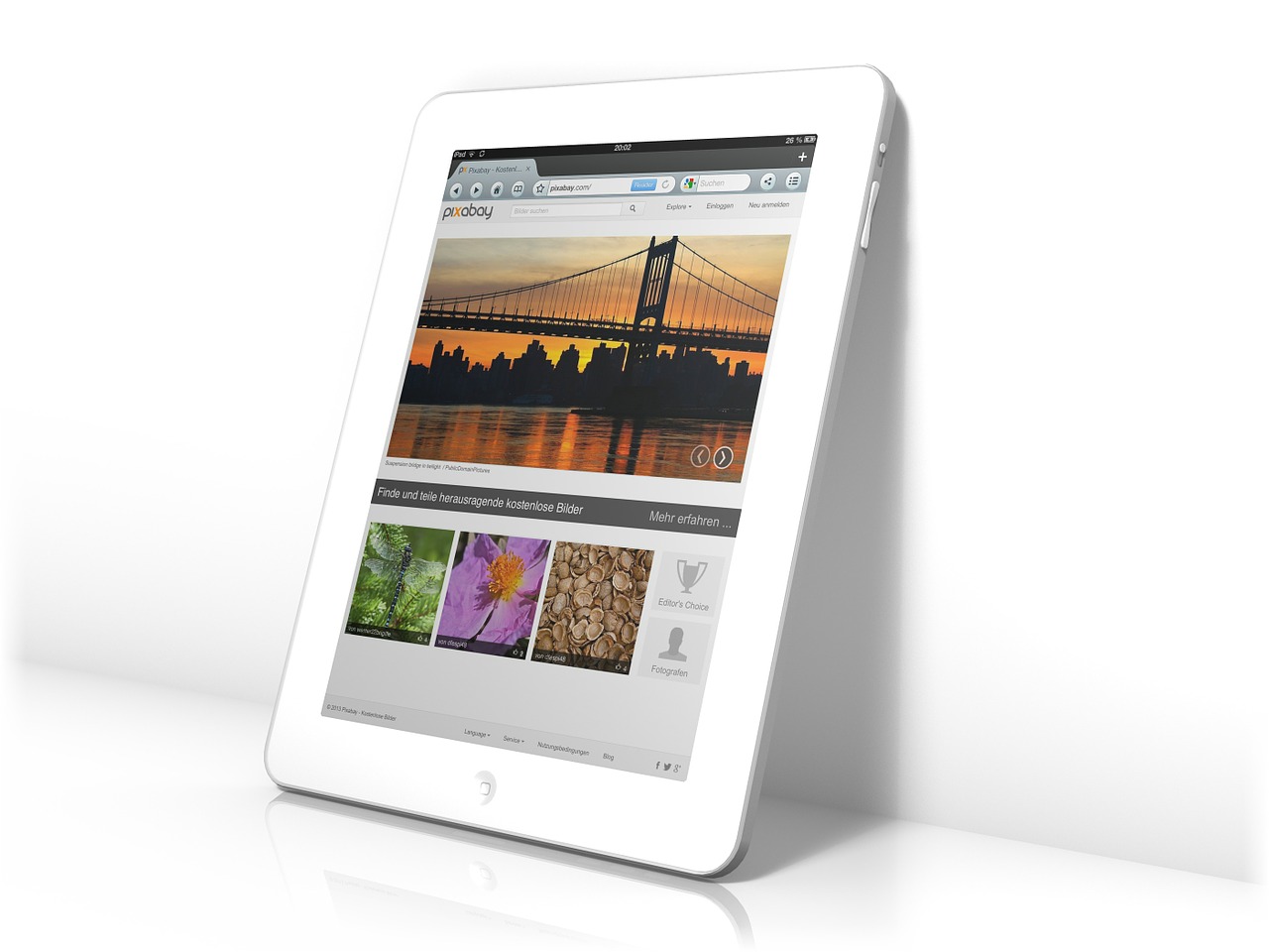 A tablet computer.