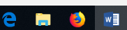 Windows taskbar.