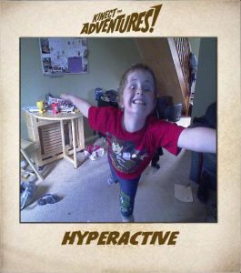 This child is exhibiting hyperactivity and impulsivity.
