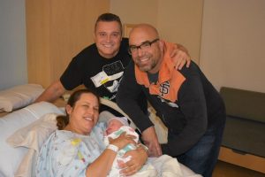 This same-sex couple used a surrogate.