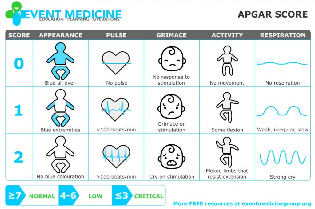 The Apgar assessment.
