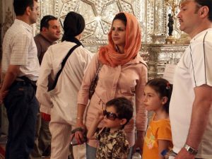 A family from a non-Western culture.