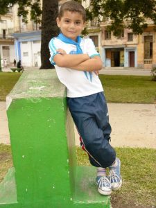 A boy showing independence and confidence.