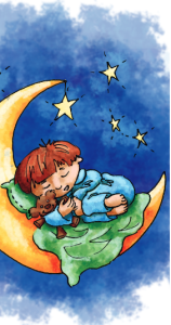 Sleeping child hugging a teddy bear.