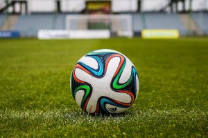 Ball on a grass field.