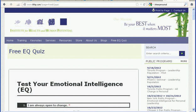 Institute for Health and Human Potential homepage