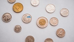 coins scattered across a surface