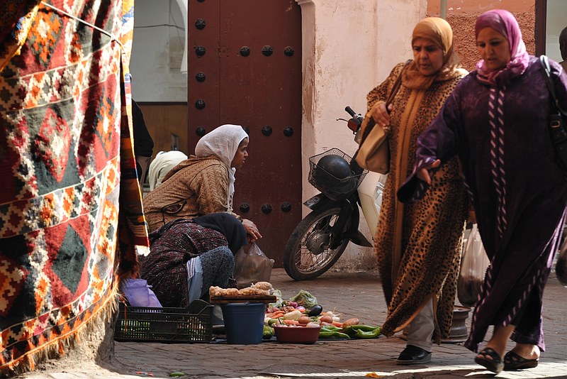 Photo of a market in a non-western culture.