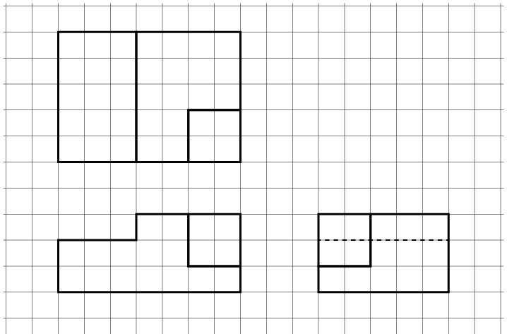 Half size orthographic projection of object