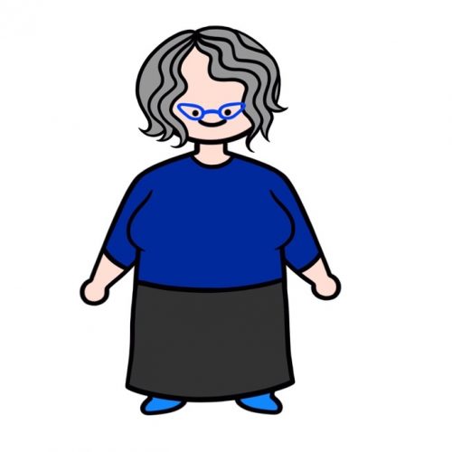 Cartoon of human.