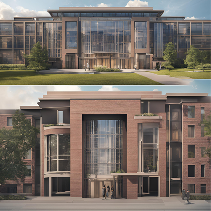 two buildings that are copies of each other