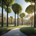 strong trees representing integrity on a university campus