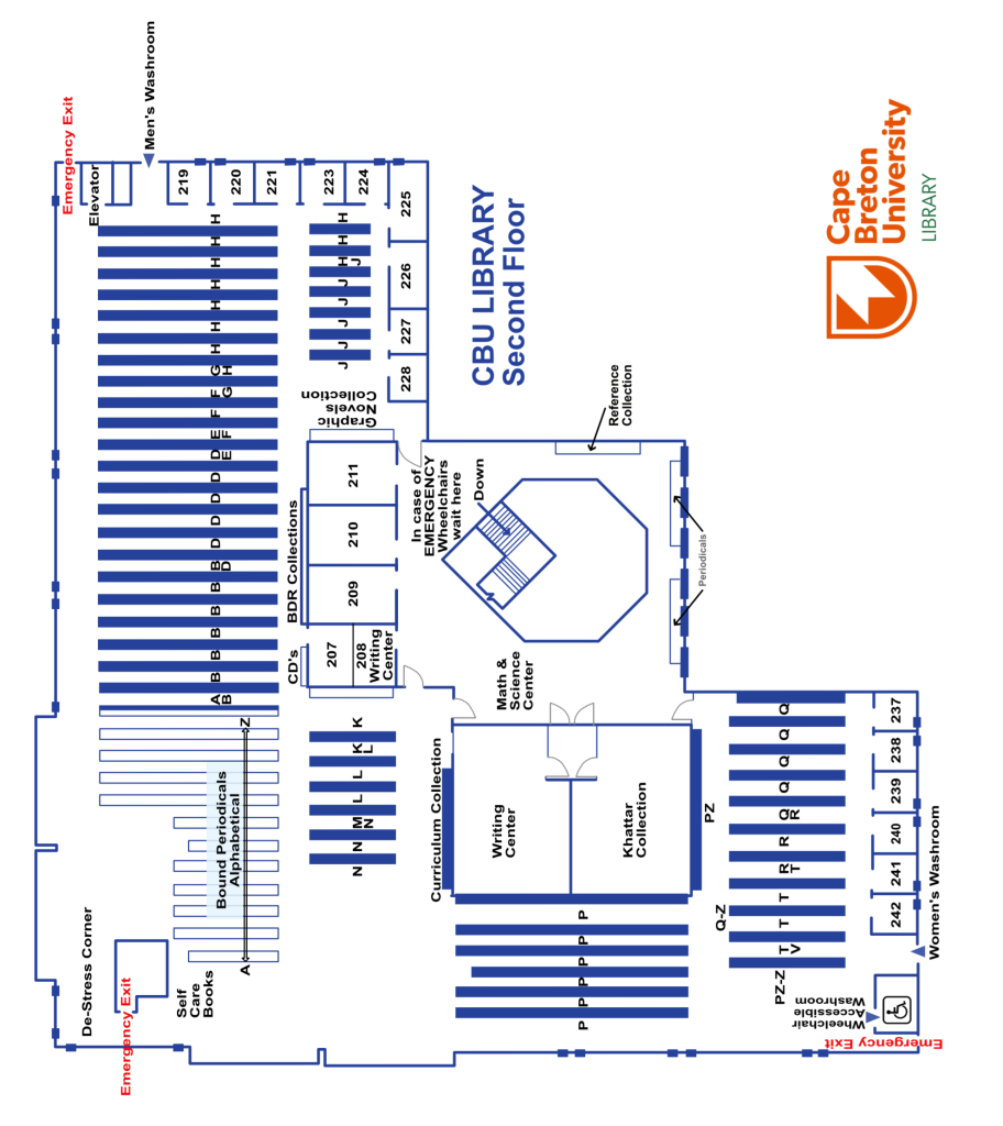 Second Floor Map of CBU Library