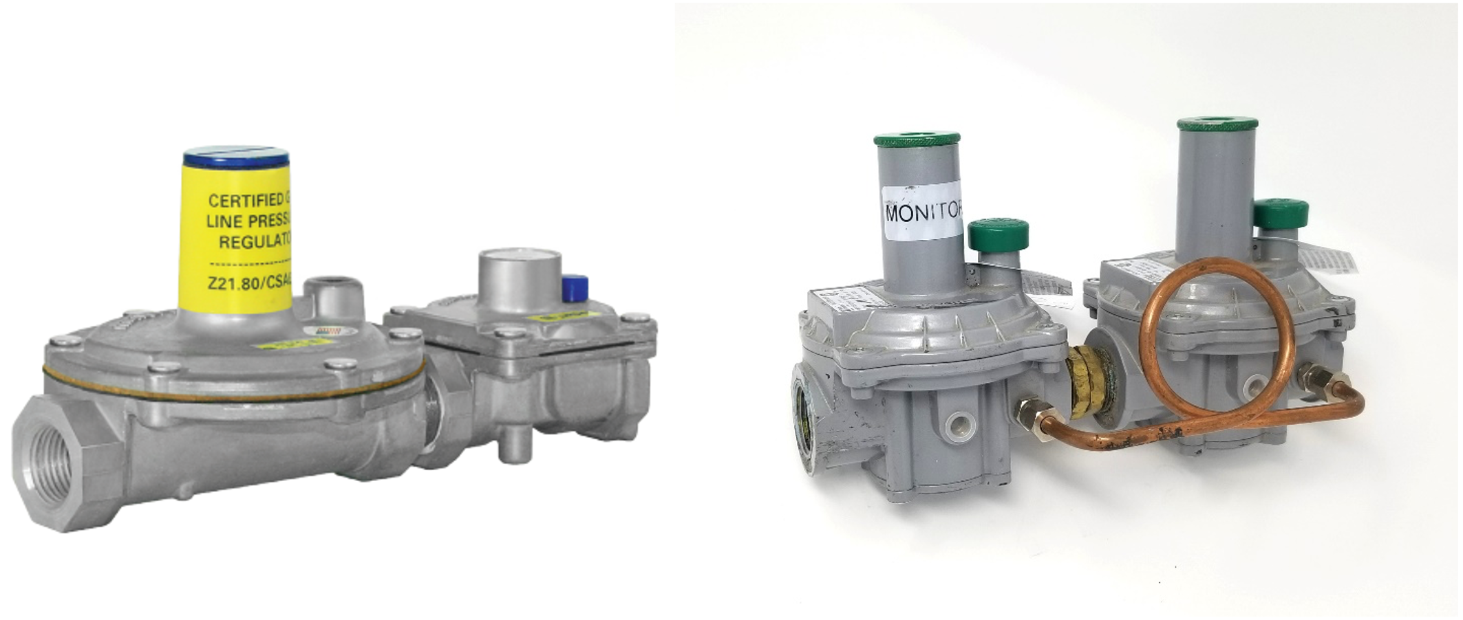 Two examples of line pressure regulators.