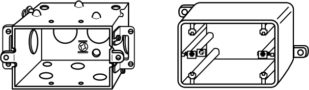 Metallic and non-metallic boxes
